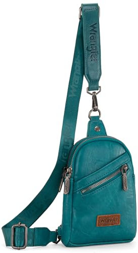 Wrangler Kleine Umhängetasche für Damen, Bauchtasche, Brusttasche für Reisen, Muttertagsgeschenk, Urban-Türkis