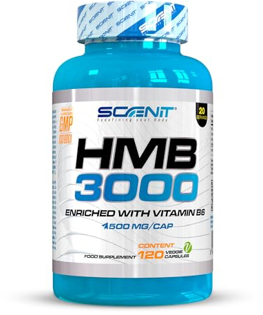 HMB 3000-3000 mg HMB Ergänzung Kapseln mit Vitamin B6 - HMB Kapseln - HMB Pure - HMB Supplement - 120 vegane Kapsel