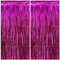 2 Stück Lametta Vorhang Fuchsia, 1m x 2m Folien Fransen Lametta Vorhänge, Fuchsia Luftschlangen Party Vorhänge für Mädchen Geburtstag Deko, Valentinstag Summer Party Deko