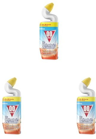 00 null null flüssiger WC Reiniger, Urinsteinentferner und Entkalker extra stark, 3er Pack, 750 ml