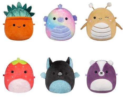 Squishmallows Micromallows SQMM0070-6er-Pack, superweiche Mini, 6.5 cm Plüschfiguren