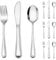 HaWare Kids Cutlery Set, 12 Piece Stainless Steel Children Toddler Flatware, Small Safe Silverware Include 4 Knives, 4 Forks, 4 Spoons, Cute Adult-Look& Mirror Finish, Dishwasher Safe