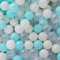 PlayMaty 100 Stück Bunte Pit Bälle ohne Phthalate und BPA aus Crush-Proof-Stress-Bällen für Kinder-Spielhaus-Pool Ball Pit Zubehör, 2,16 Zoll (100 Bälle-Blau)