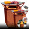 Terma 2IN1 Smofree 2.0 XXL Feuerstelle rost Patina inkl Feuerplatte Raucharm Größe 75x88 cm für Terrasse & Garten Made in Germany Holzkohlegrill Fast rauchfrei Feuerkorb