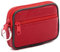 Charmoni - Portefeuille Homme - Porte Monnaie - Multi Poches - Fermeture éclaire - en Cuir véritable - pour Homme (Rouge)