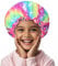 Coespewix Shower Cap for Kids, Cute Unicorn Kids Shower Caps for Girls, Reusable Hair Cap for Shower, Large Shower Cap for Girls Women