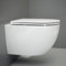 UDiseño Hänge WC Spülrandlos | Prämielles kompaktes Wand-WC 48cm Kurz | Randlos & Leise Superspin-Spülung Toilette | Inkl. Soft-Close-Sitz & Montageset | Wassersparend | Für kleine Bäder | weiß