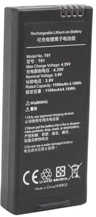 Jumping Bot For Compitable With DJI Tello Quadcopter Drone Intelligent Flight Battery 1100 MAh 3. 8V Aircraft Accessories Hover Cart (Black, One Size)