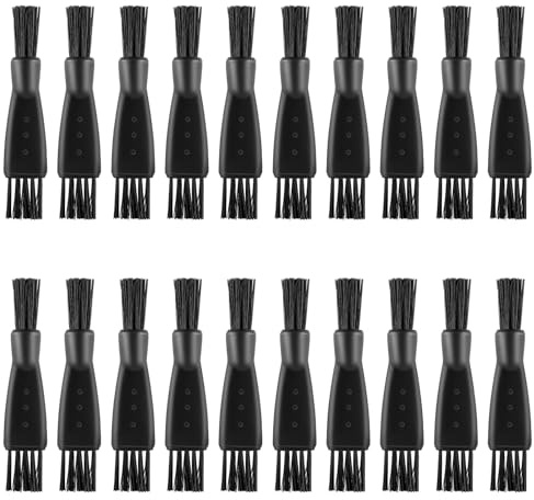 20 Stück Elektrische Rasierer-Reinigungsbürste, schwarze Reinigungsbürste für Elektrorasierer Clipper Reiniger, doppelseitiger Rasierer, Haarentferner, Rasierpinsel für Männer