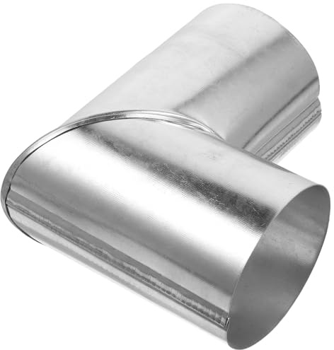 DONFAMDS Chimney Flue Elbow 90 Degree Stove Chimney Flue Exhaust Pipe Fire-Resistant Vent Hose for Wood Burning Stove and Fireplace Exhaust Lightweight Easy to Install