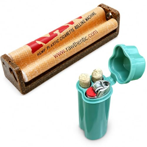 RAW Cigarette Rolling Machine UK 110mm Joint Rolling Machine Kit | Bundled with Durable Portable Case Holder