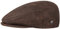 LIERYS Leder Flatcap Lederflatcap Herrencap Cap Schirmmütze Schiebermütze für Herren Ledercap Schirmmütze mit Schirm, mit Futter Winter Sommer (55 cm - braun)
