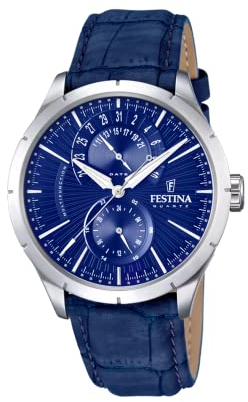 Festina Herren-Armbanduhr Analog Quarz Leder F16573-7