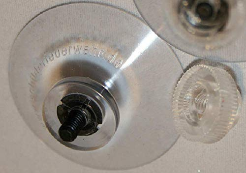 Schilderfeuerwehr Premium Saugnäpfe mit Rändelmutter 30mm, Hohe Haftkraft, Temperaturresistent, Befestigung ohne Bohren und Kleben, Starker Haftsauger mit Gewinde, Transparenter Vakuum-Saugnapf