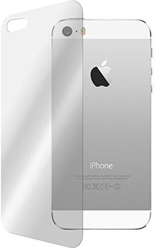 PhoneNatic 1er-Pack Glas-Folie Rückseite klar kompatibel mit Apple iPhone 5 / 5s / SE - Schutzglas für iPhone 5 / 5s / SE