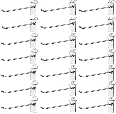 Nisorpa Slatwall Haken – 100 Stück, 20 cm, Metall-Wandaufhängung, Display-Haken für Zimmer, Garage, Einzelhandel