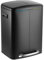 happimess Poubelle en acier inoxydable et plastique, noir, 10,6 gallons