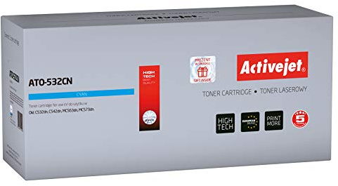 Activejet Ato-532Cn Für Oki Drucker ersetzt Oki 46490403; Supreme; 1500 Seiten; Blau.