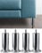 IPEA 4 Pieds de Meuble et Canapé modèle Aigue-Marine - Lot de 4 Pieds en Métal - Pieds au Élégante Design pour Fauteuils et Armoires - Couleur Chromé - Hauteur 120 mm
