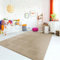 TT Home Teppich Kinderzimmer Waschbar rutschfest Kinderteppich Junge Mädchen Weich Pastell, Farbe: Dunkelbeige, Größe:200x280 cm