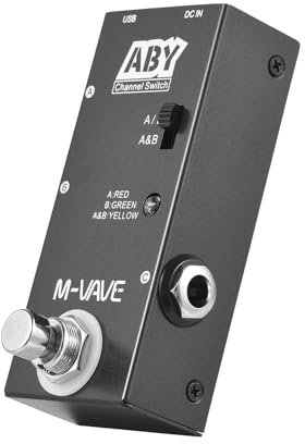 summina AB-Box ABY-Leitungswähler Mini-Gitarreneffektpedal Effektpedal True Bypass M-VAVE ABY Line Selector AB-Schalter Mini-Gitarreneffektpedal True Bypass Gitarren-Bass-Pedal AB-Box – ABY-