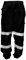 100% Polyester Hi Viz Mens Work Trousers Jogging Bottoms Safety Sweat Pants Multi Pockets Super Soft Hi Vis Cargo Security Work Wear Trousers (L, Black)