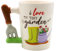 Dekohelden24 Keramik Kaffeetasse - Kaffeepot - I love my tiny garden, Maße L/B/H 9 x 12 x 12 cm