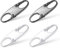 Mabor Zipper Clips Anti Theft Deterrent, 4 PCS Small Zip Puller Locks Mini Snap S Hooks Anti Theft Zipper Clip for Backpacks Camping Fishing Traveling Outdoor Sports (Black and Silver Color)