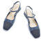 C.Paravano Damen Slingback Schuhe Flache Schuhe für Damen Sandalen Elegant & Komfortabel Ideal für Reisen, Einkaufen und Party(Navy&Beige,37)