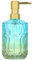 YunNasi Dosatore Sapone Liquido Vetro Dispenser Sapone Realizzato in Vetro per Detersivo per Piatti, Lozione Shampoo, Controsoffitto Bagno, Cucina, Lavanderia (Blu Verde)