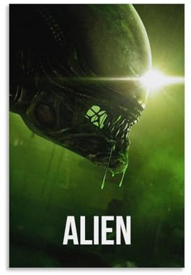 HTPOSDE Poster mit Alien-Science-Fiction-Horrorfilmen, Leinwandgemälde, Wandkunst, Bild, Heimdekoration, Druck für Schlafzimmer, Wohnzimmer, 30 x 45 cm, ungerahmter Stil
