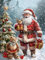 Reofrey - Le père Noël Peinture Numero Adulte Peinture Enfants | Noël Peinture par numéros Kits | Set Peinture Acrylique DIY avec pinceaux | 40x50 cm sans Cadre