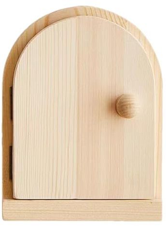 Electrical Outlet Cover, No Drilling Socket Cover, Decorative Frame Plate, Fairy Door Cover, Solid Wood Outlet Cover, Button Decoration Frame Solid Wood Protective Cover Self-Adhesive Outlet Cover