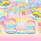 Rianbow Birthday Party Supplies, Pastel Party Decoration with Pastel Rianbow Plates Napkins Cups Tablecover Banner Fringe Curtains Balloons for Birthday, Serve 20
