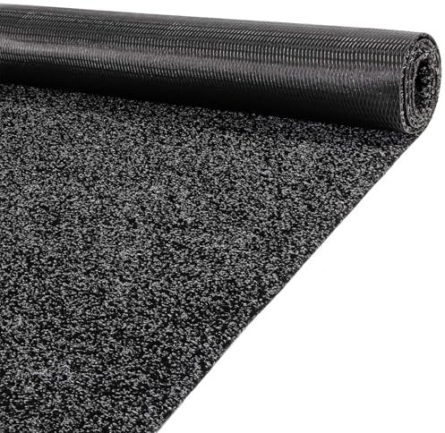ANRO Teppich Läufer Schmutzfangmatte Sauberlaufmatte Fußmatte Indoor Outdoor Flur Eingang Oskar 120 x 160 cm Schwarz