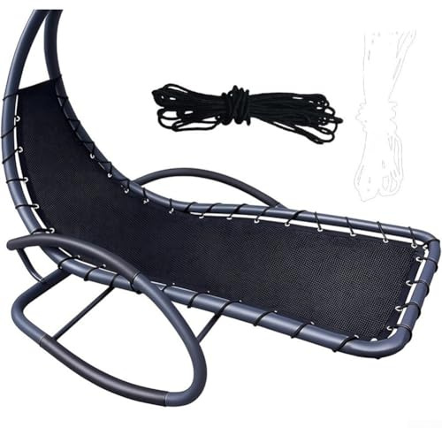Besttoolifes Ersatzbezug für Hängeschaukelstuhl, schwarz, wasserdichte Sitzbasis mit Seil für Garten, Terrasse (1 Stück ohne Taschen)