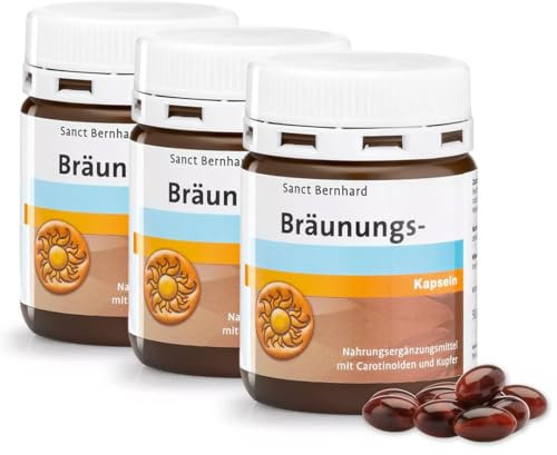 Cápsulas para Bronceado con Betacaroteno y Cobre – 3x 90 Cápsulas Autobronceador Natural, Prolonga el Bronceado y Protege la Piel, Bronceador Nutritivo para Pigmentación Saludable | Para 9 Meses