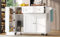 xixiworkshop Kücheninsel mit Klappbarer Arbeitsplatte,Küchenschrank freistehend auf 4 Rollen und 1 Schubladen Mobiler Sideboard Storage küchenschränke für Küche und Esszimmer 105,5x40-60x83cm(Weiß A)