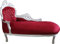 Casa Padrino Barock Chaiselongue 'King' Bordeaux Rot/Silber mit Bling Bling Glitzersteinen Mod2