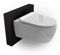 Spülrandloses Wand-WC NT2039 mit SoftClose-Deckel (Absenkautomatik), Toilette aus Sanitärkeramik mit abnehmbaren WC-Sitz, Tiefspül-WC, D-Form – Hänge-WC mit superflachem Deckel