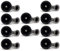 Suinga 10 ugelli per diffusori di irrigazione 4,60 metri, regolabile da 0 a 360°, filettatura compatibile con Hunter, Rain Bird