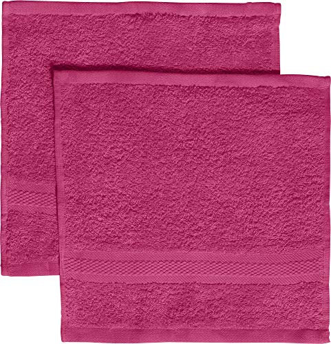 REDBEST Seiftuch 2er-Pack Chicago Fuchsia Größe 30x30 cm - saugstark, strapazierfähig, ideal für Reisen, Sport (weitere Farben)
