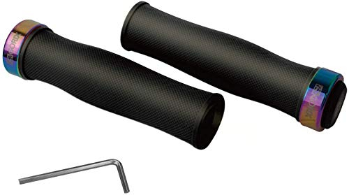 GORIX Silikon Lenkergriffe Lenkerabdeckung Oil Slick Ring Soft Bike Rennrad MTB Fahrrad (GX-72) (schwarz)
