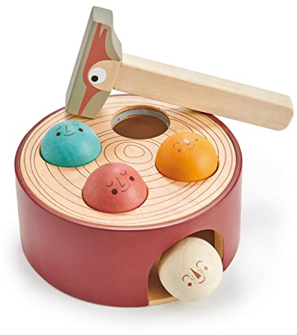 Tender Leaf Toys Woodpecker Game - Wooden Hammer Toddler Toy With Coloured Wood Balls Perfect For Sensory Play With Children