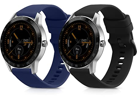 kwmobile 2x Sportarmband kompatibel mit Blackview X1 Smartwatch Armband - Fitnesstracker Band Set aus TPU Silikon