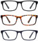 Klassische Lesebrille aus Kunststoff von MONTANA im cleveren 3er - Pack + 2,00 dpt
