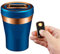 Zacxoxsr Auto-Aschenbecher, abnehmbarer Keramik-Aschenbecher mit Deckel, blaues LED-Licht mit abnehmbarem Feuerzeug, Solarenergie und USB-Dual-Aufladung, für die meisten Auto-Becherhalter (blau)