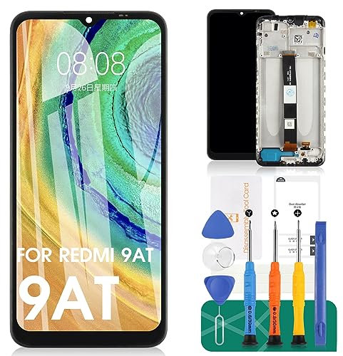 para Xiaomi Redmi 9i reemplazo de Pantalla para Redmi 9AT / Poco C31 LCD Diaplay para Redmi 9A / 9 Activ digitalizador para Redmi 9C / Redmi 9C NFC Pantalla táctil Asamblea (Black