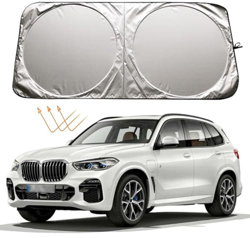 XHRING Parasol para Parabrisas para Accesorios BMW X5, X3, X7, X1, X4, X6, 3, 4, 5, 6, 7, 8, M5, M6, M7, M8, Accesorios de la Serie M5, M6, M7, M8, Parasol para Ventana Delantera de Coche, para