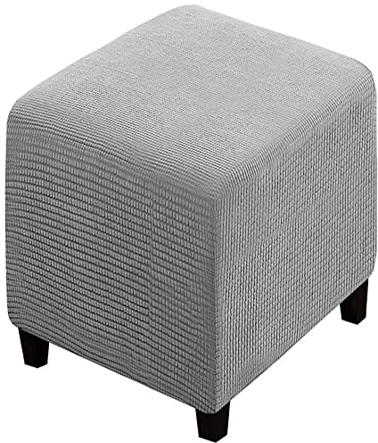 Ottomane Schonbezug Hockerbezug, 40x40/50x50/60x60 Hocker Husse für Fußhocker Quadratisch/Rechteckig, Stretch Bezug Ottomane Abdeckung Überzug Hocker Protector Waschbar Hockerabdeckung ( Color : #17 ,